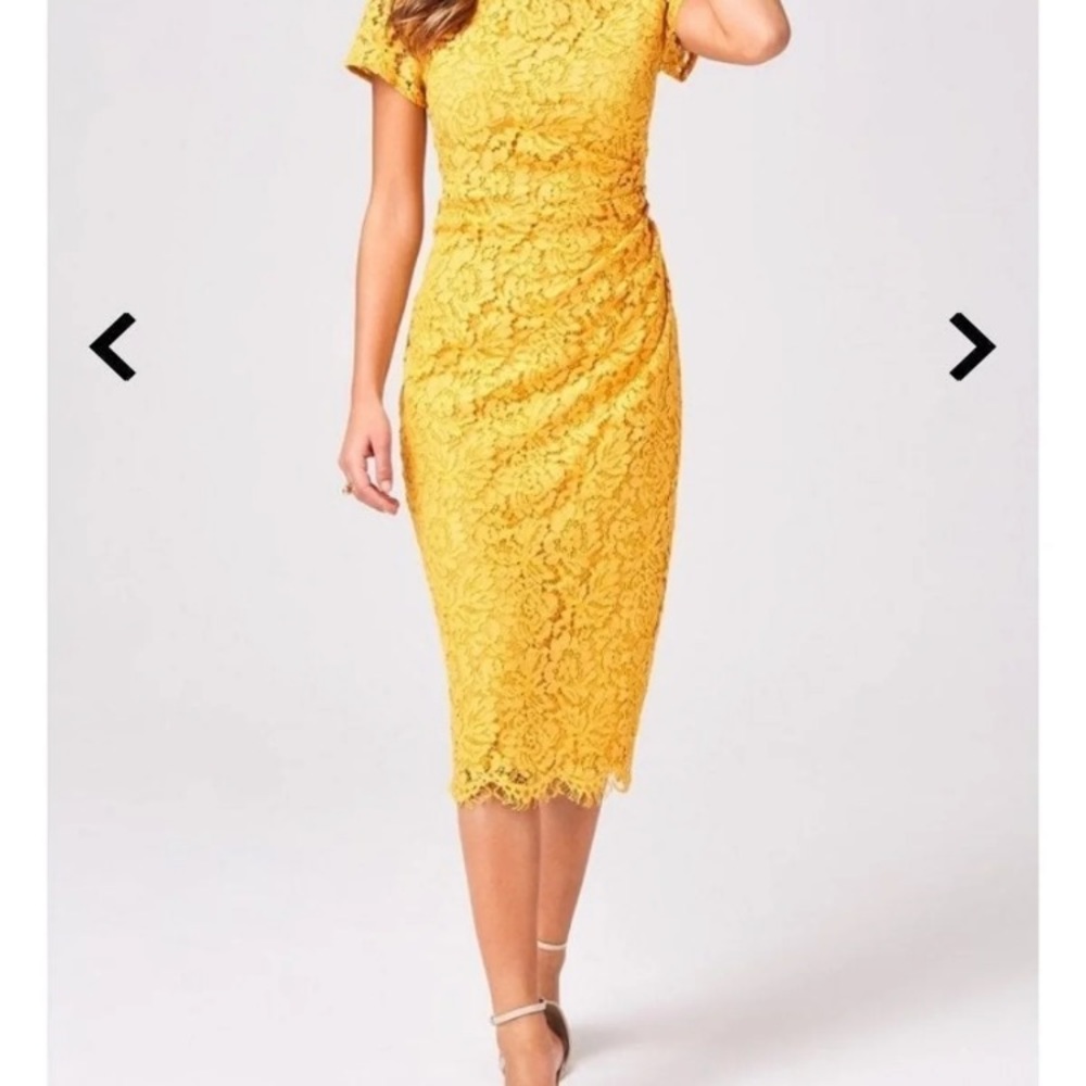 Yellow lace dress